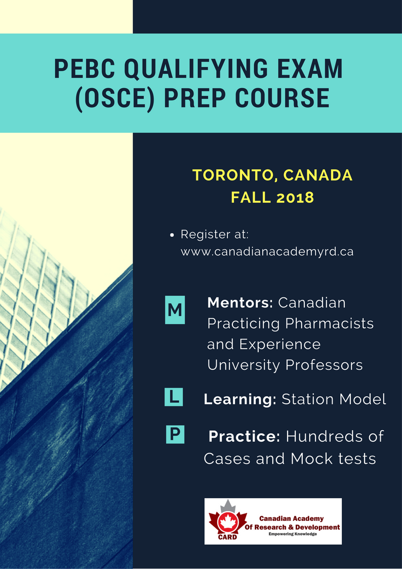 PEBC Qualifying Exam Part 2 (OSCE) Toronto Based